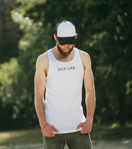 DILF LIFE Tank in Black and White