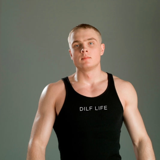DILF LIFE Tank in Black and White